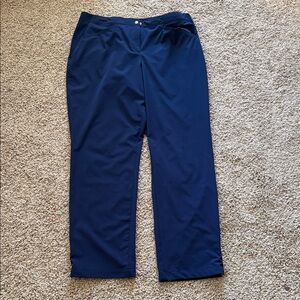 Chico's Navy Blue Straight-Leg Trousers